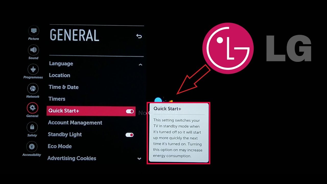 Turn on your LG TV instantly with Quick Start + mode. webOS