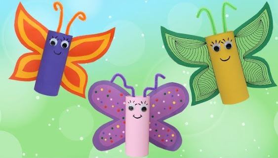 Butterfly Art & Craft Idea With Toilet Paper Roll