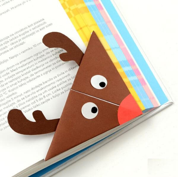 Fun to Make Origami Reindeer Bookmark Craft