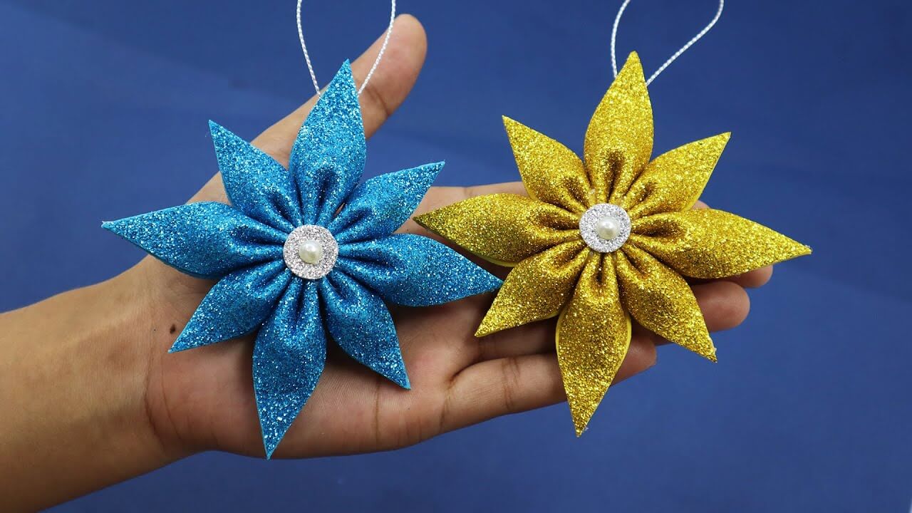 DIY Snowflakes Ornament Decoration Craft In Star Shape
