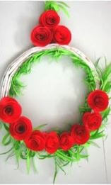 DIY Wall Hanging Newspaper Craft Using Rose Flower