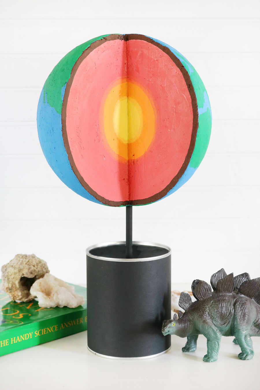 Easy Earth Core Learning Activity Craft Idea For Kids With Styrofoam Ball