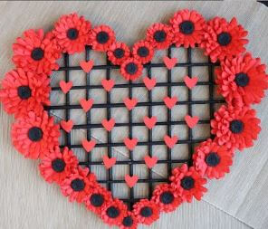 Easy Paper Flower Decoration Craft In Heart Shape