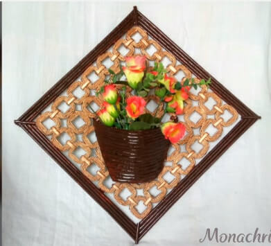 Flower Vase Wall Hanging Craft Using Newspaper
