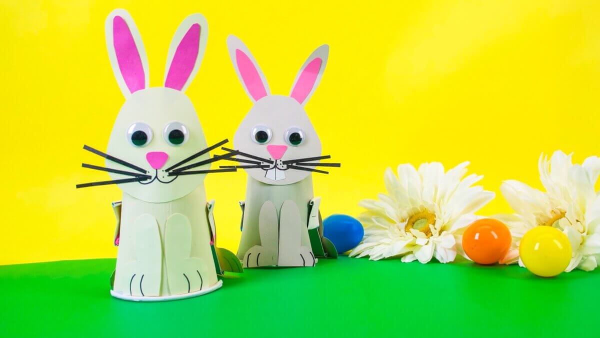 Homemade Attractive Bunny Craft Using Paper Cups Rabbit Paper Cup Craft Ideas