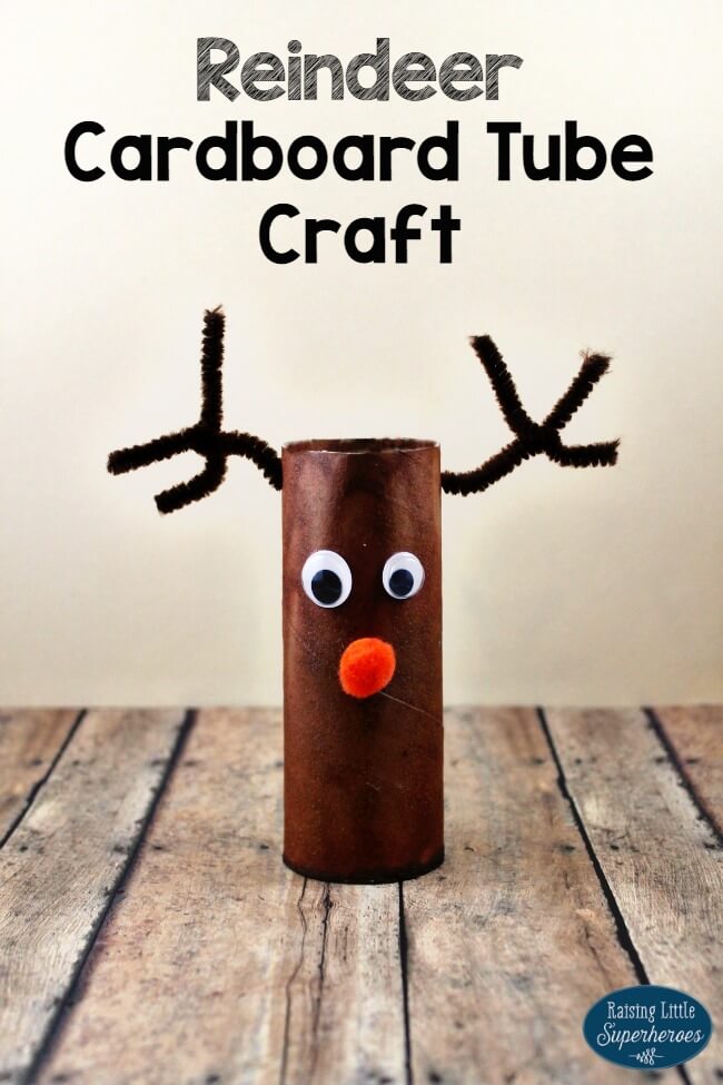 Easy Cardboard Tube Reindeer Craft