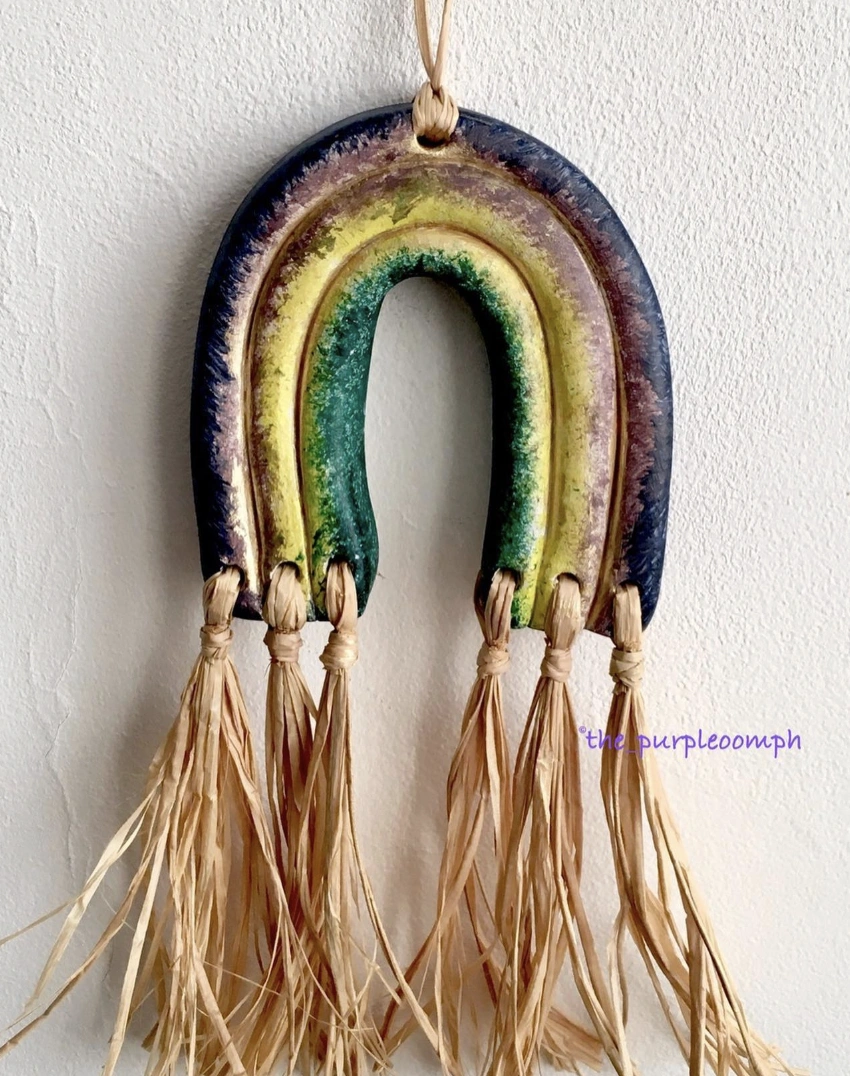 Bohemian Wall Decor: Hand-Painted Polymer Clay Mobiles