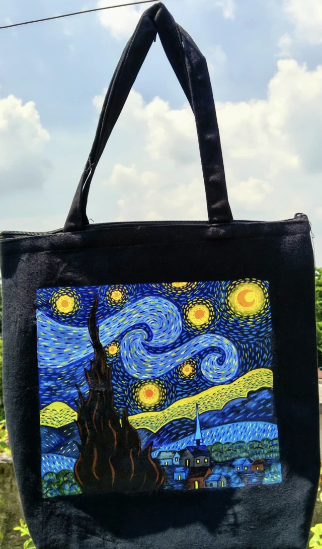 Outer Space Explorers Tote Bag: Custom Canvas Art Project