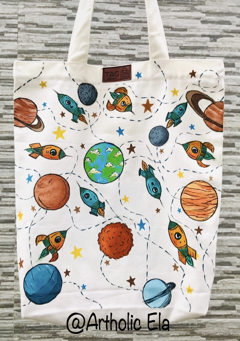 Hand-Painted Monarch Butterfly Canvas Tote for Errands