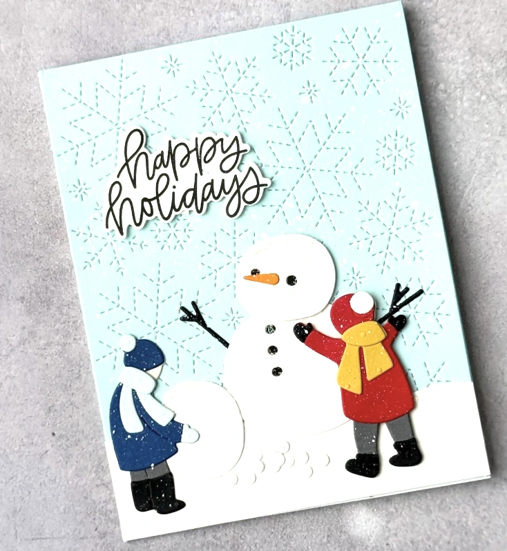 Watercolor Christmas Tree and Ornament Card