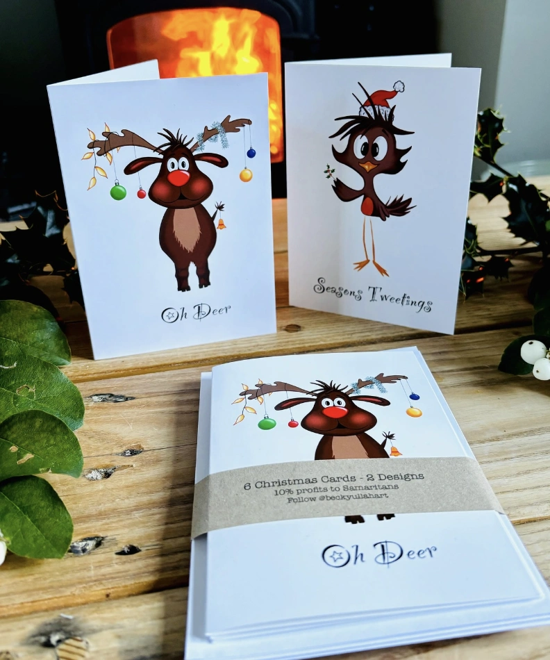 Oh Deer and Seasons Tweetings Christmas Card Set