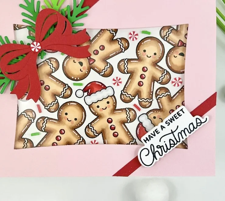 Hand-Painted Christmas Tree Card with Little Robin