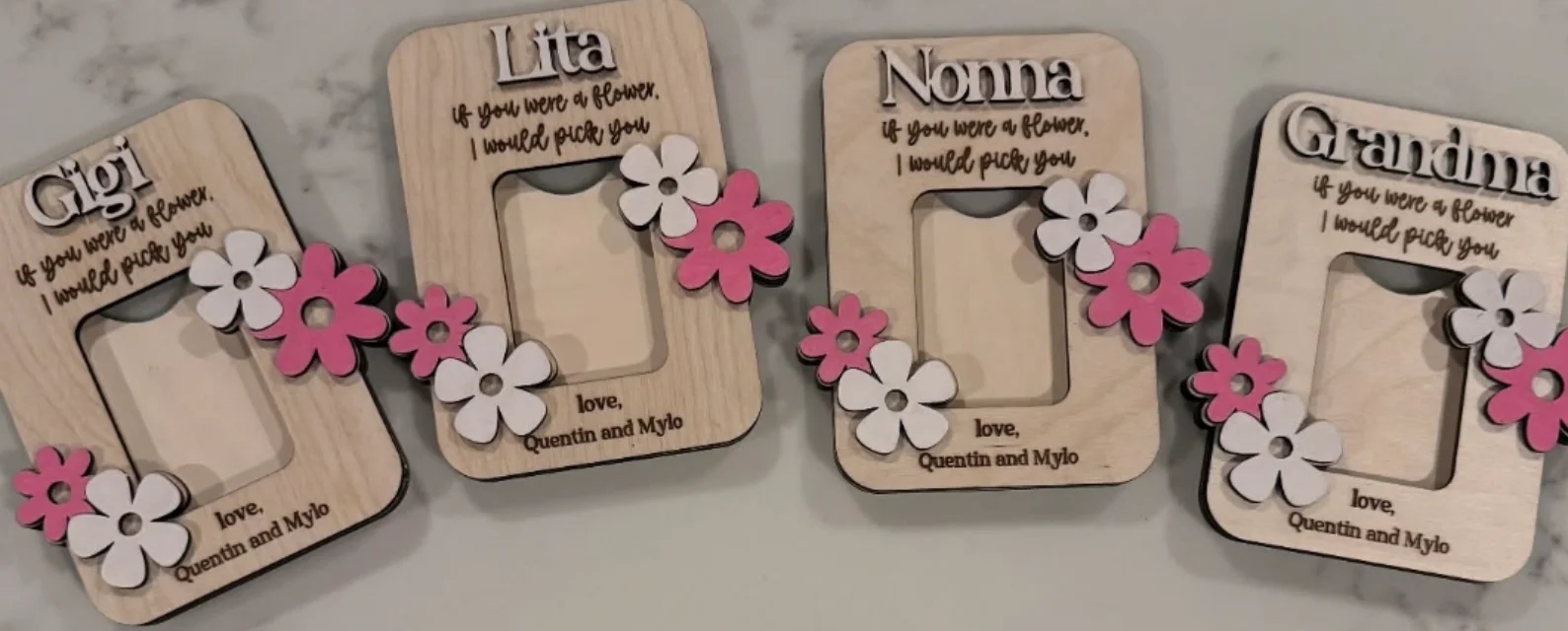 Initial -D- Shaker with Cherry Pattern and Glitter Accents