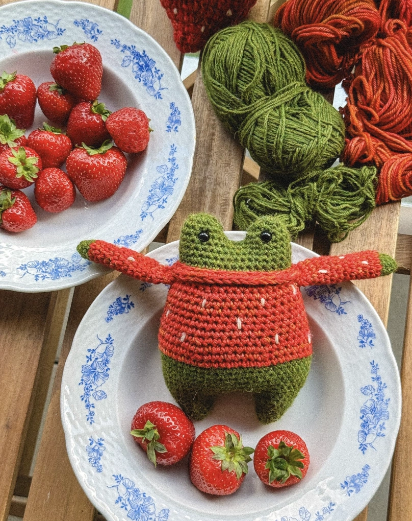 Adorable Felted Plant with Tiny Rosy Cheeks