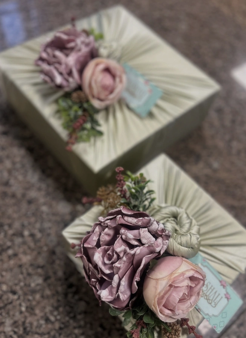 Luxurious Tulle and Floral Gift Adornments in Blush and White