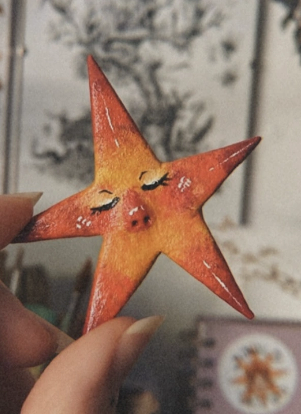 Adorable Cluster of Orange Mushroom Magnets: Mini Clay Art.
