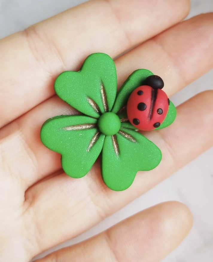 Hand-Painted Ceramic House Magnets – Set of Four