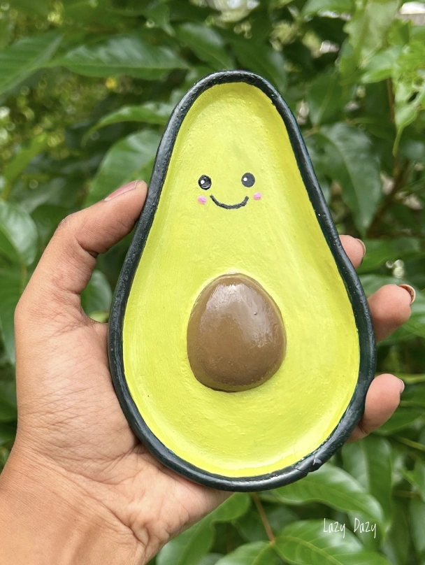 Kawaii Avocado Clay Trinket Dish