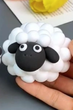 Chubby Clay Sheep Figurine: A Quick Craft Project