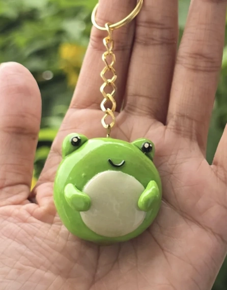 Handmade Clay Succulent Keychains – Cute & Earthy