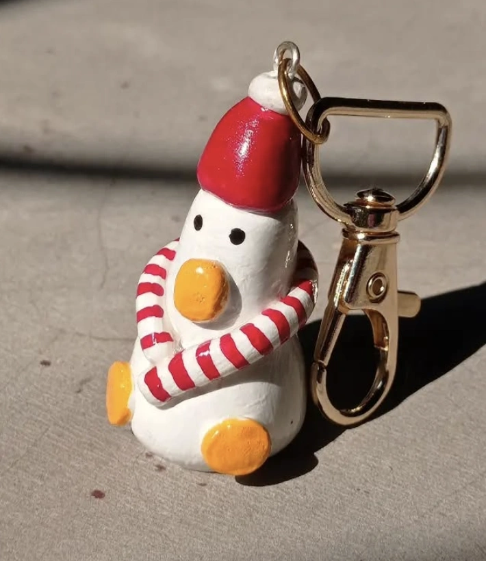Botanical-Inspired Polymer Clay Keychains with Silver Hardware