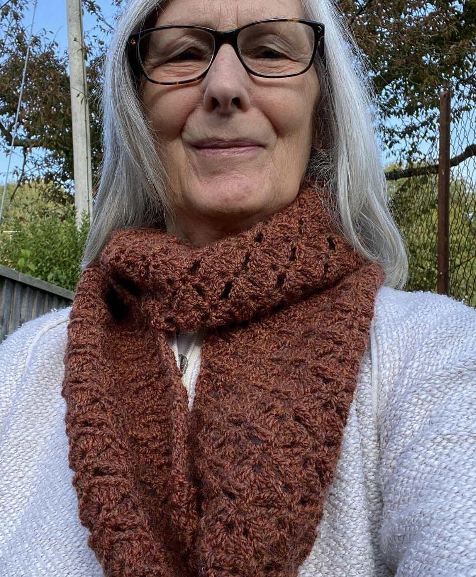 Creamy White Textured Chunky Crochet Scarf