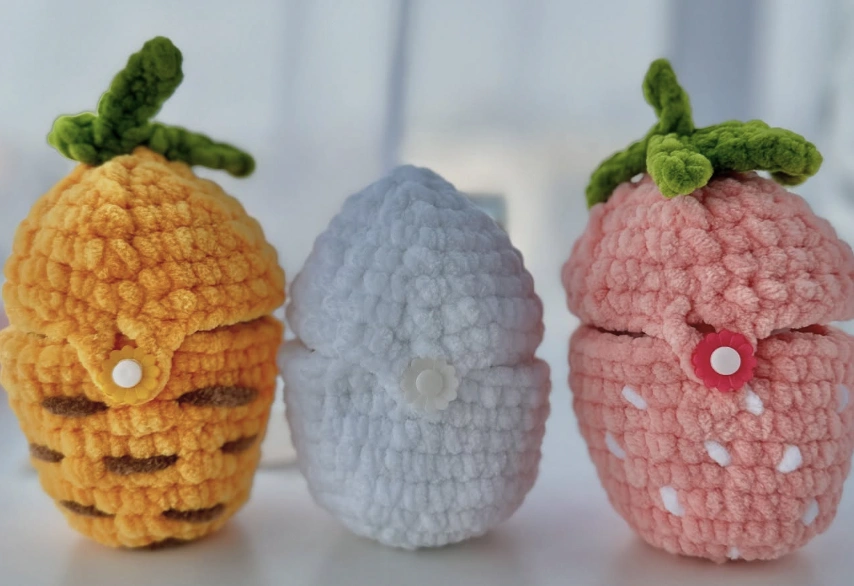 Cozy Crochet Pumpkin with Leather Accents