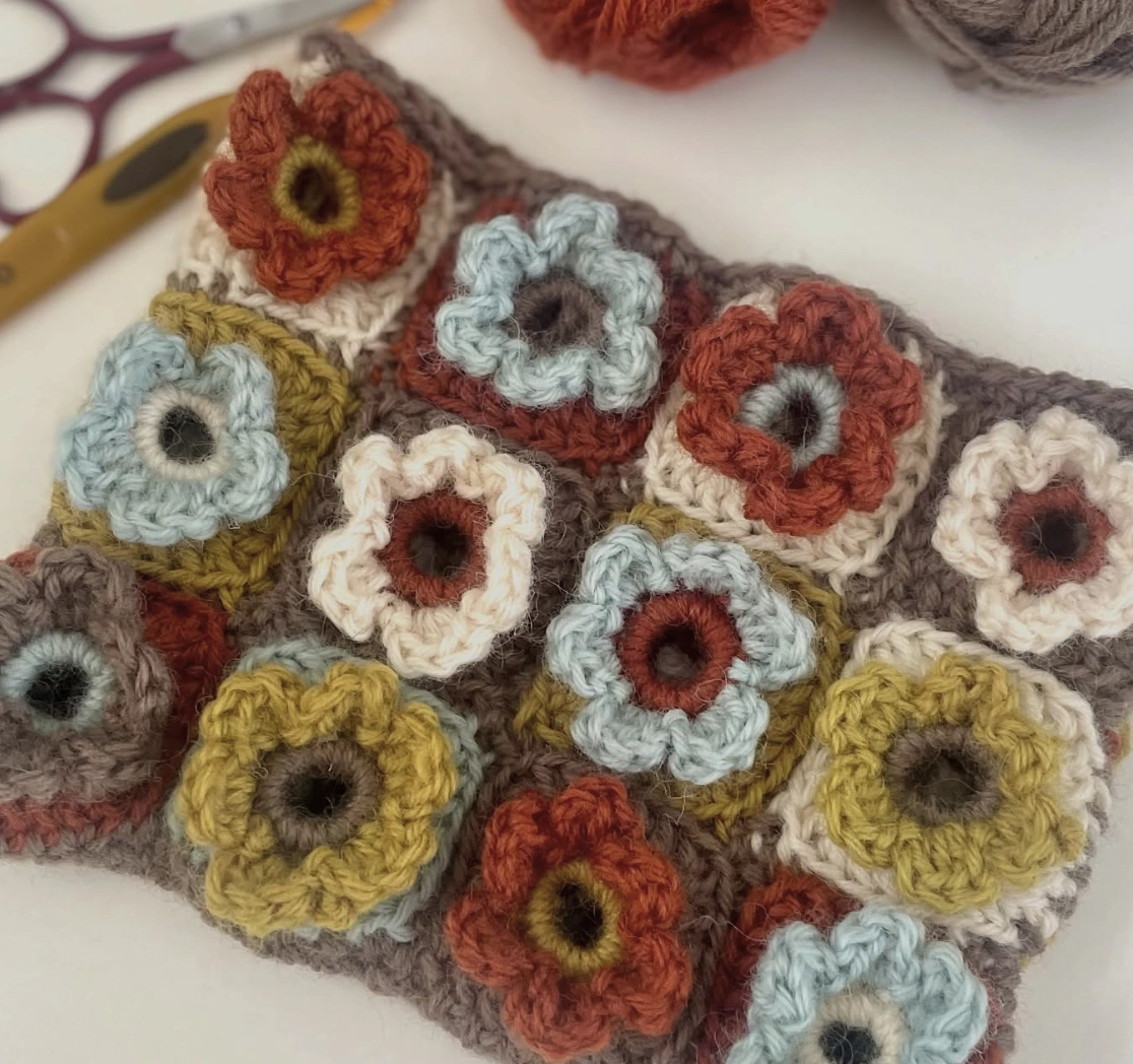 Earth-Toned Granny Circle Motifs