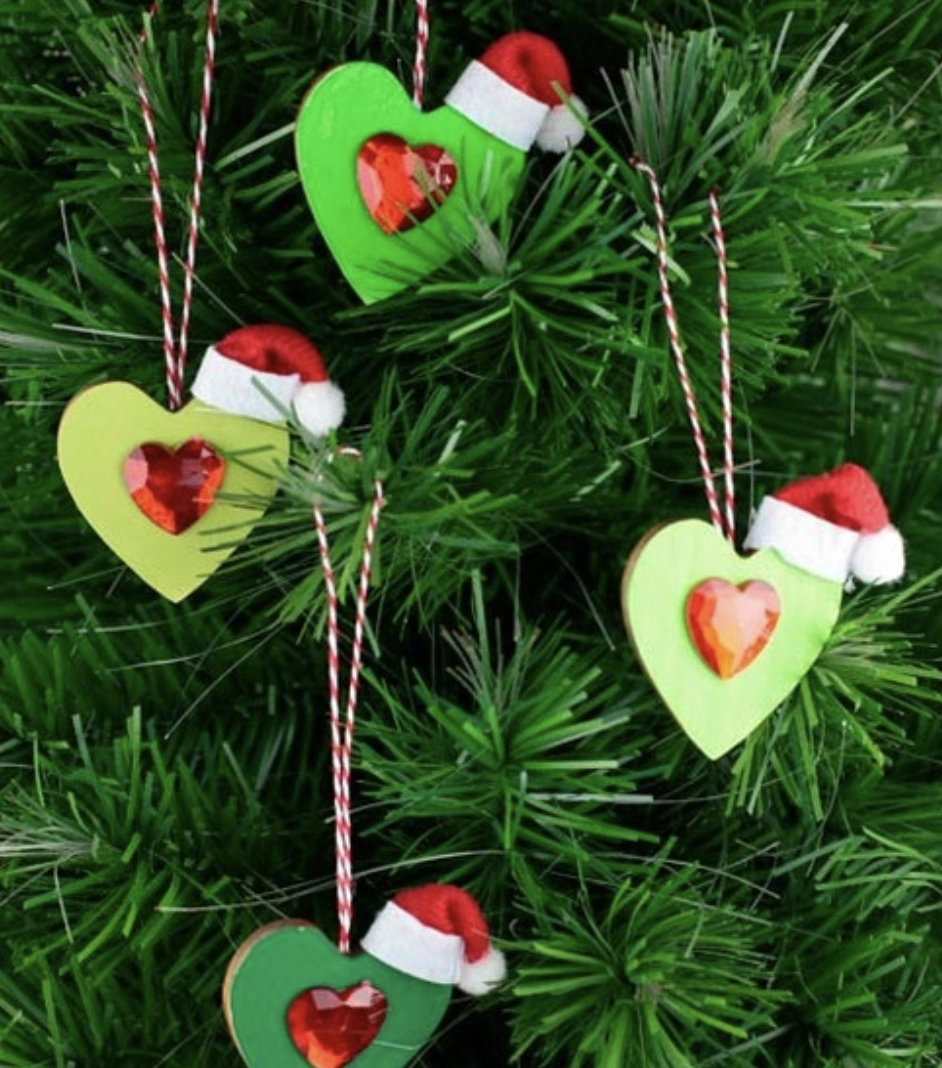Two Handmade Gingerbread Man Ornaments: Googly Eyes and Button Accents