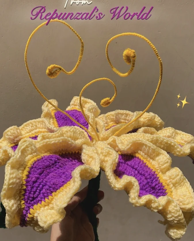 Royal Blue Crochet Hibiscus Flower Bouquet