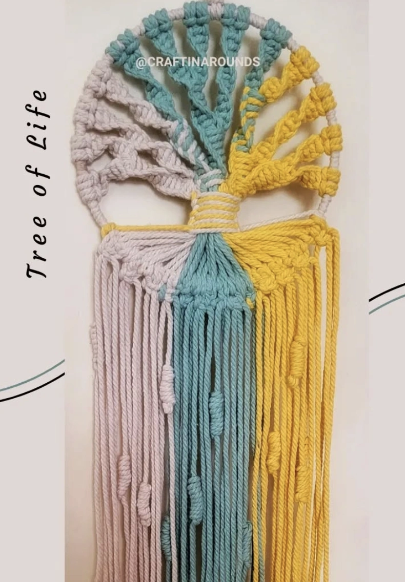 Gallery Wall of Handcrafted Boho Macrame Wall Hangings