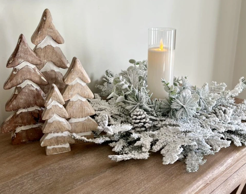 Rustic Wood Christmas Trees DIY Project on Display