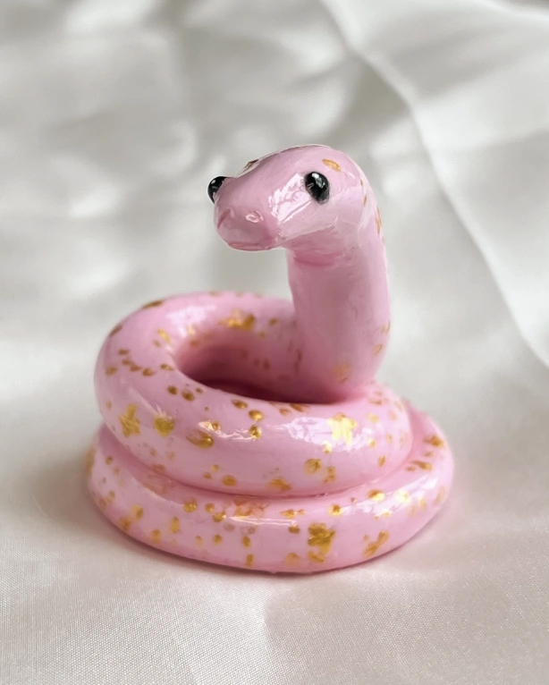 Matte Taupe Foam Clay Creature with Googly Eyes