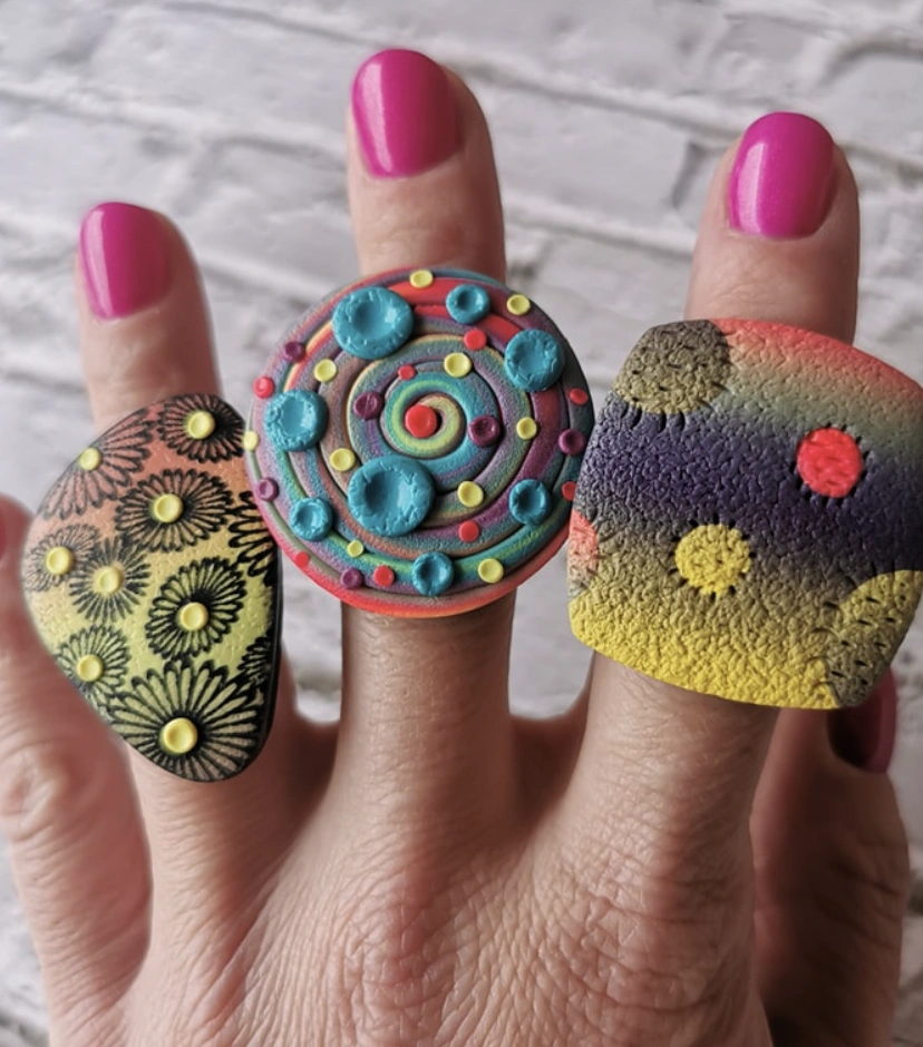 Polymer Clay Rings Featuring Hello Kitty & Friends
