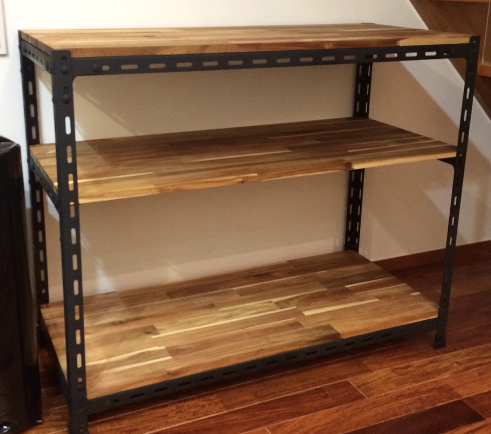Distressed Teal Buffet with Gold Accents & Statement Mirror