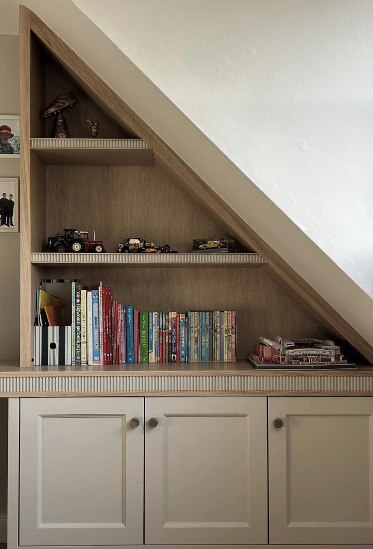 Cozy Nook: Triangle Shelves and Cabinets