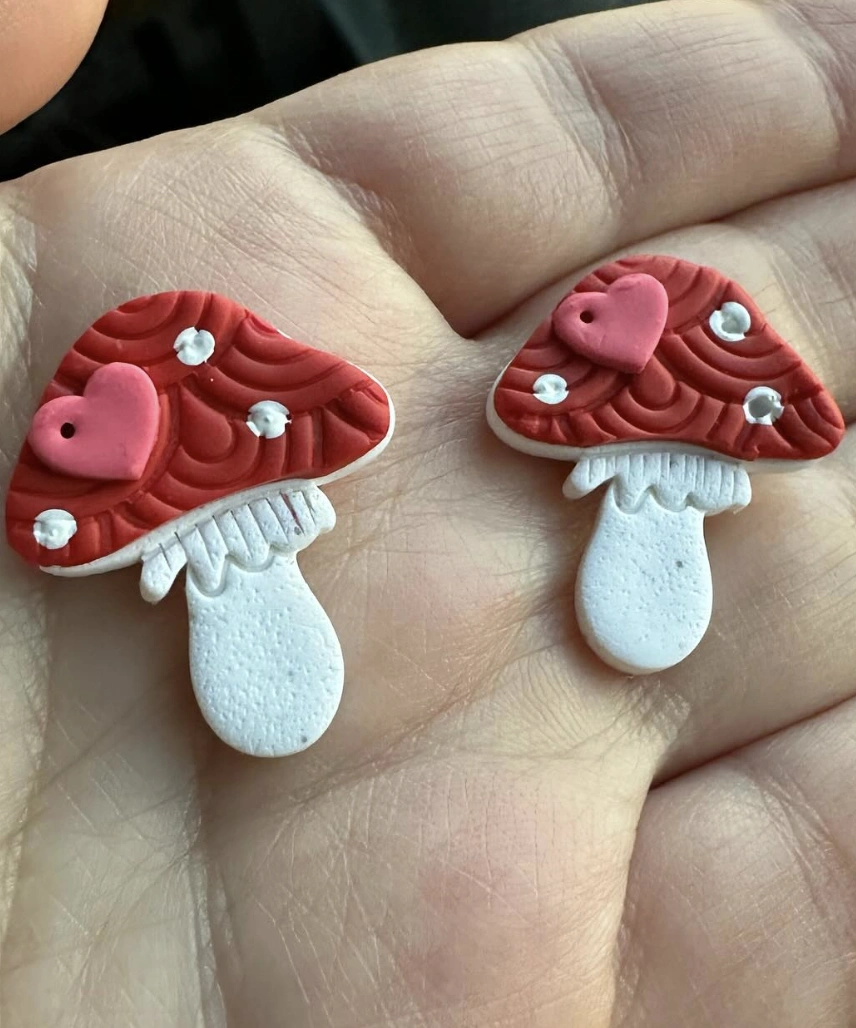 Swirled Clay Doughnut Funky Earrings