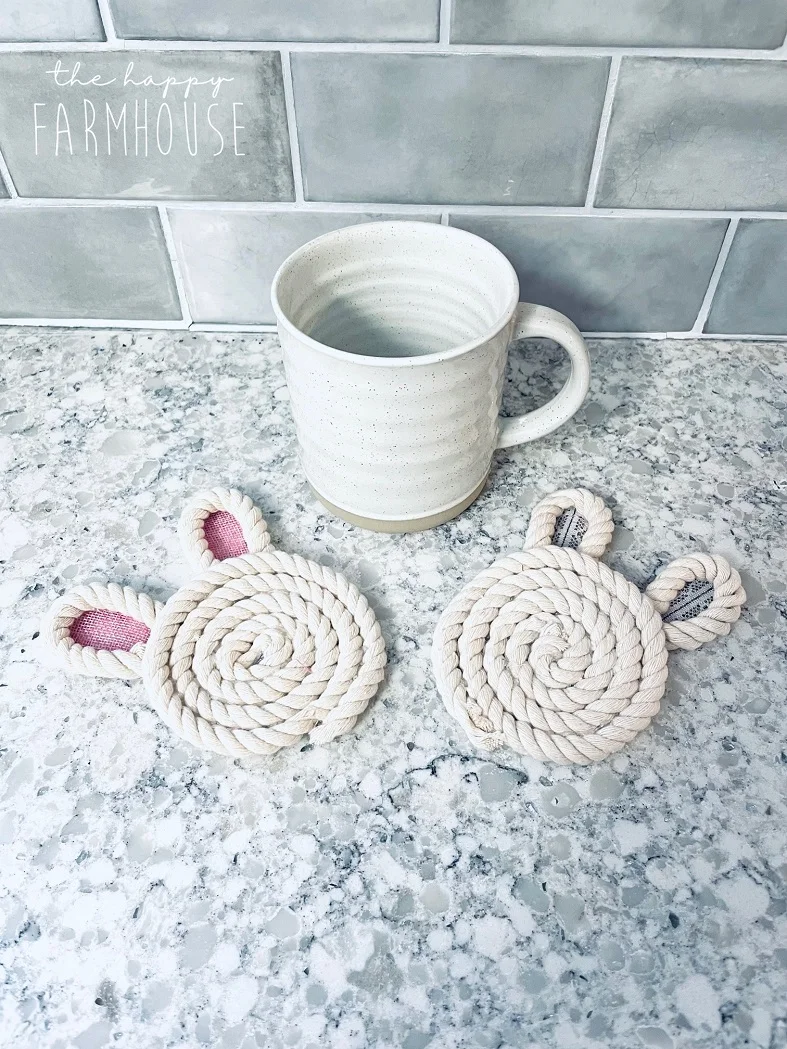 DIY Dollar Tree Easter Bunny Coasters