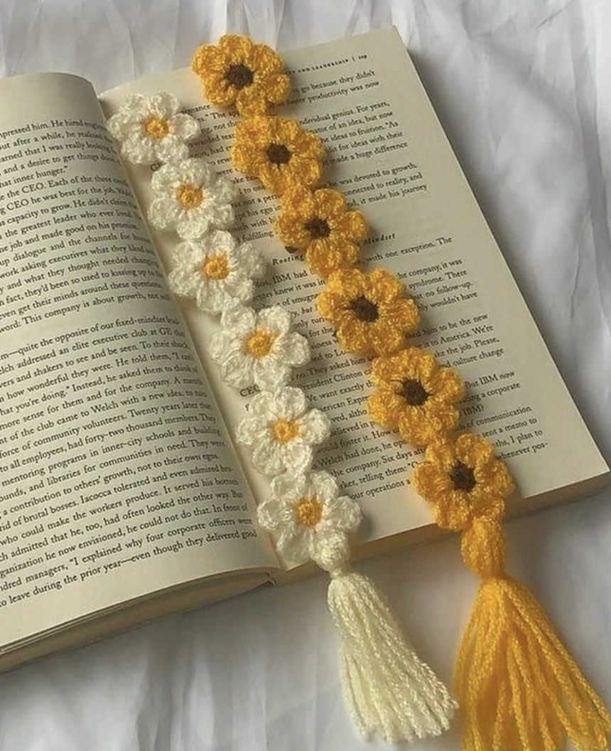 Cross-Stitch Maple Leaf Bookmark with Tassels