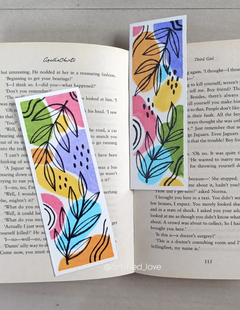 Halloween Themed Watercolor Bookmarks: Pumpkin, Ghost and Bat