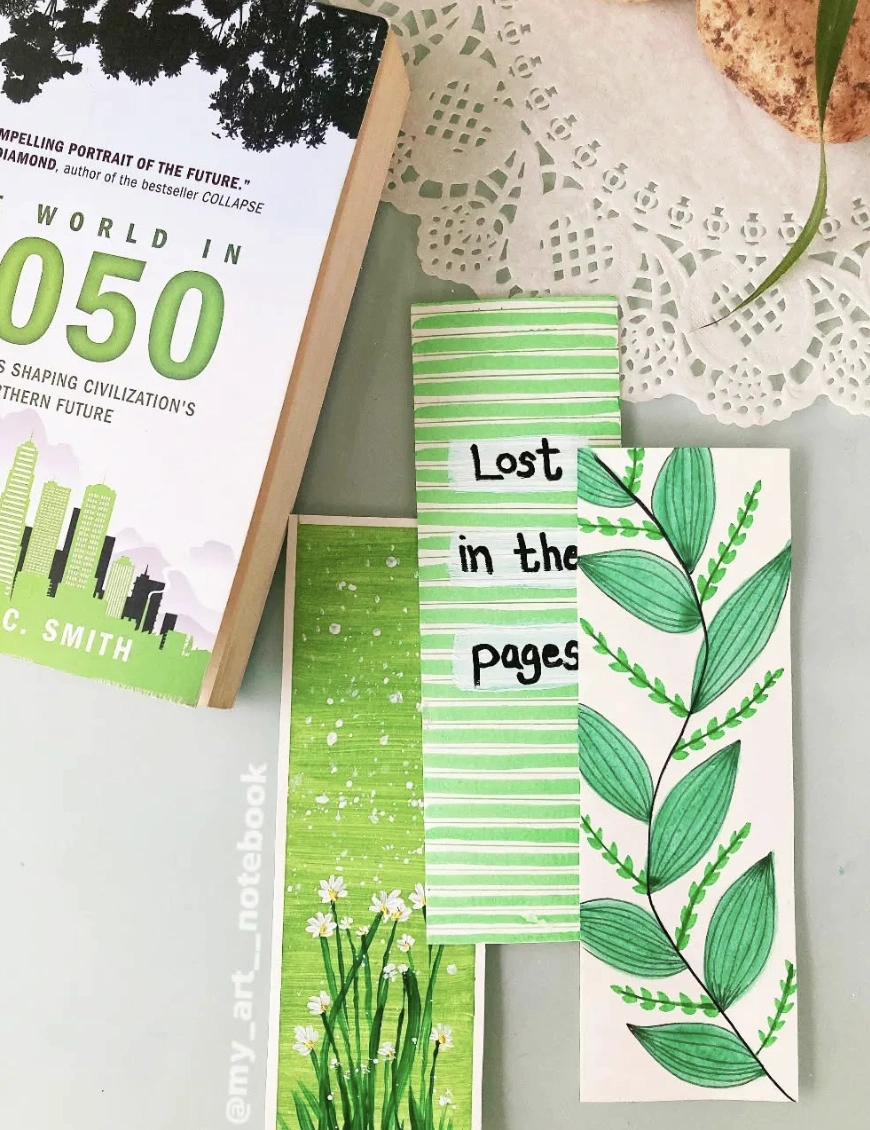 Watercolor Bookmarks: Cat & Clover Designs