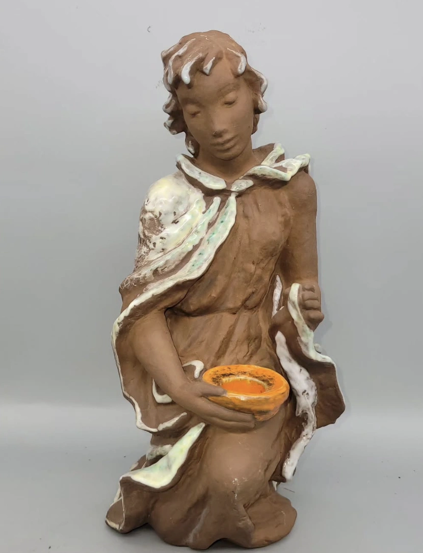 Hand-Crafted Clay House Tealight Holder