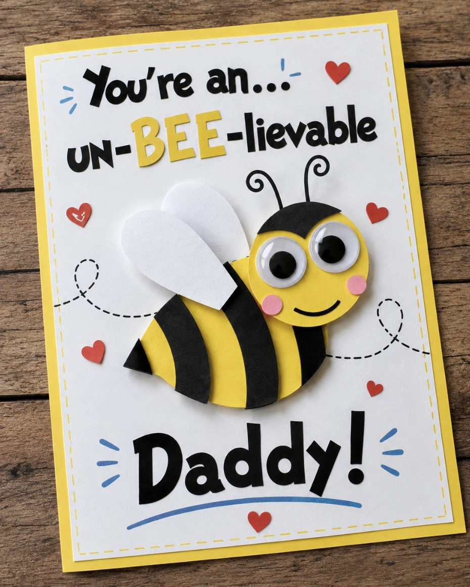 Handmade “Un-BEE-lievable” Daddy Card for Father’s Day