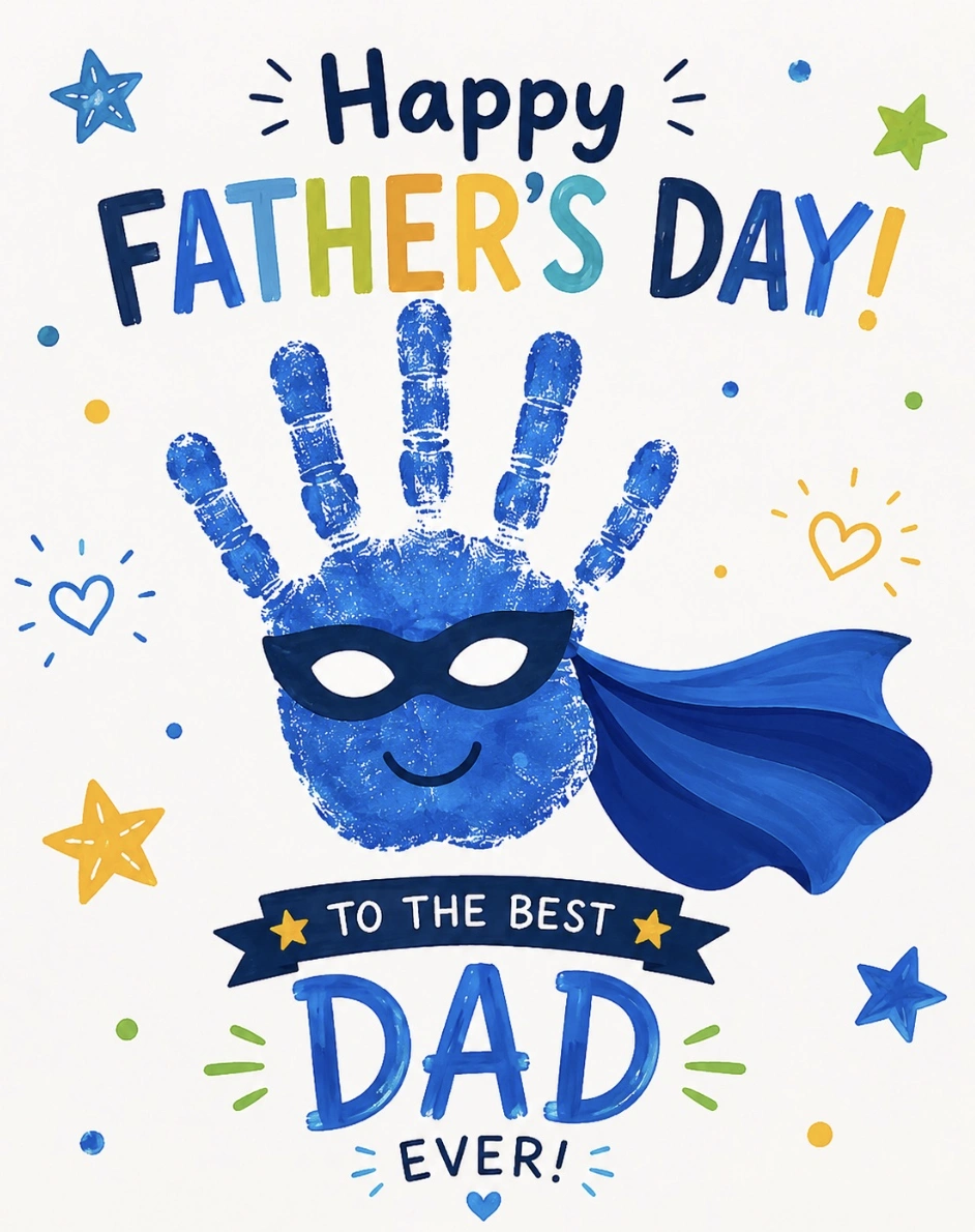 DIY Felt & Paper Father’s Day Portrait Card
