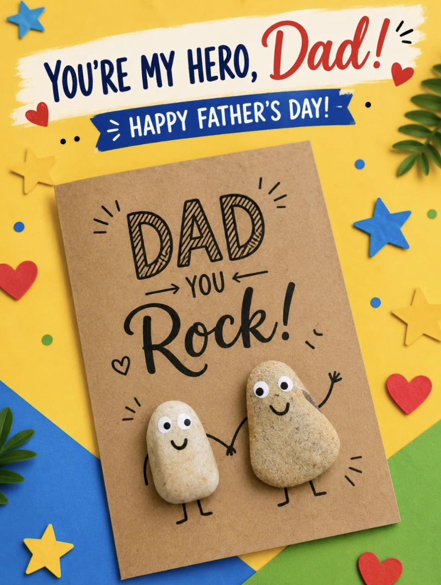Pebble People Father’s Day Cards: Natural Textures and Heartfelt Messages