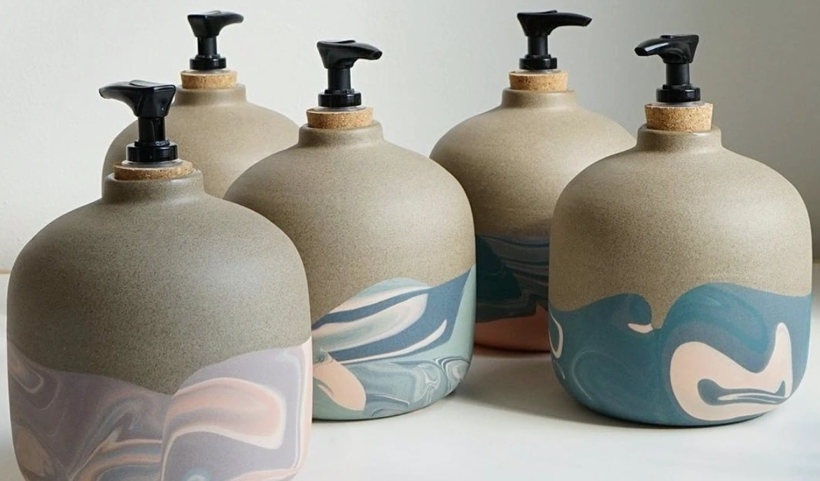 Handmade Ceramic Bowls and Vases with Unique Glaze Effects
