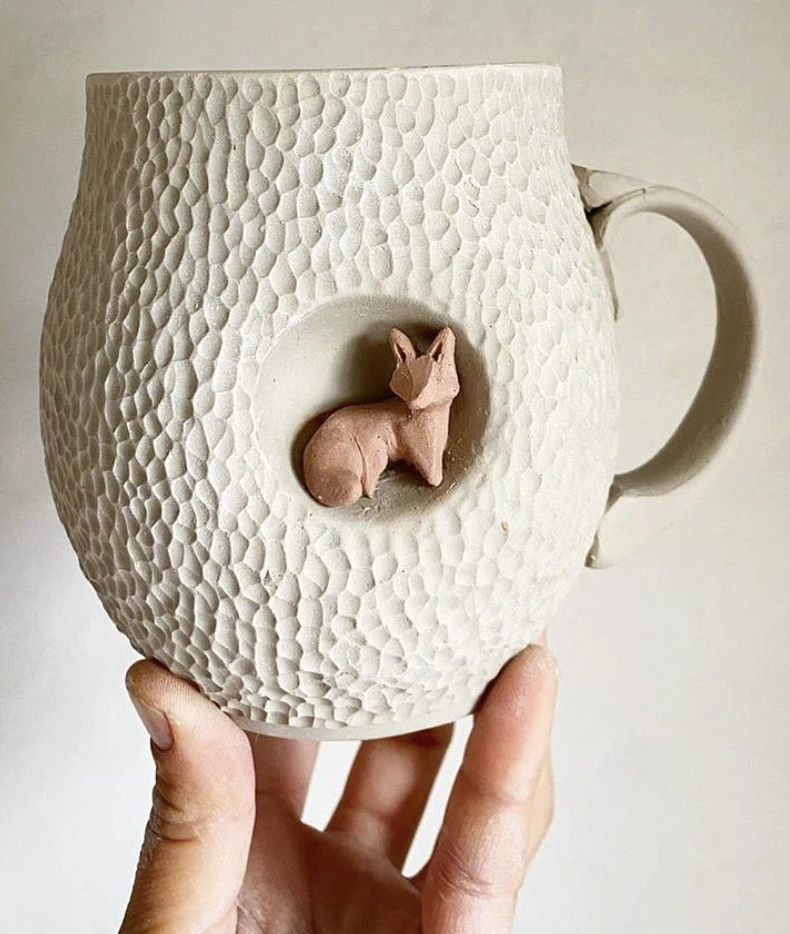 Handmade Ceramic Teapot Set with Miniature House Accents