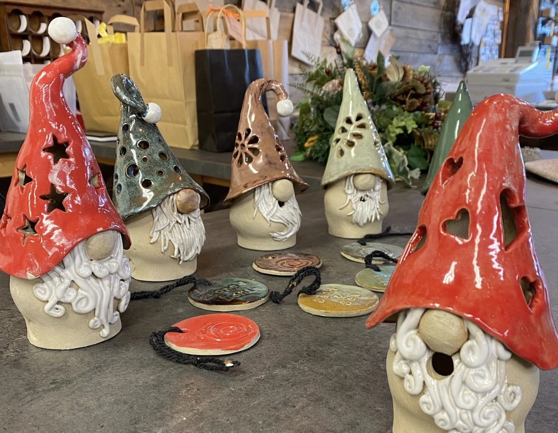 Hand-Painted Pottery: Bird-Themed Mug, Plate, Heart Dish, Mason Jar, and Ornaments