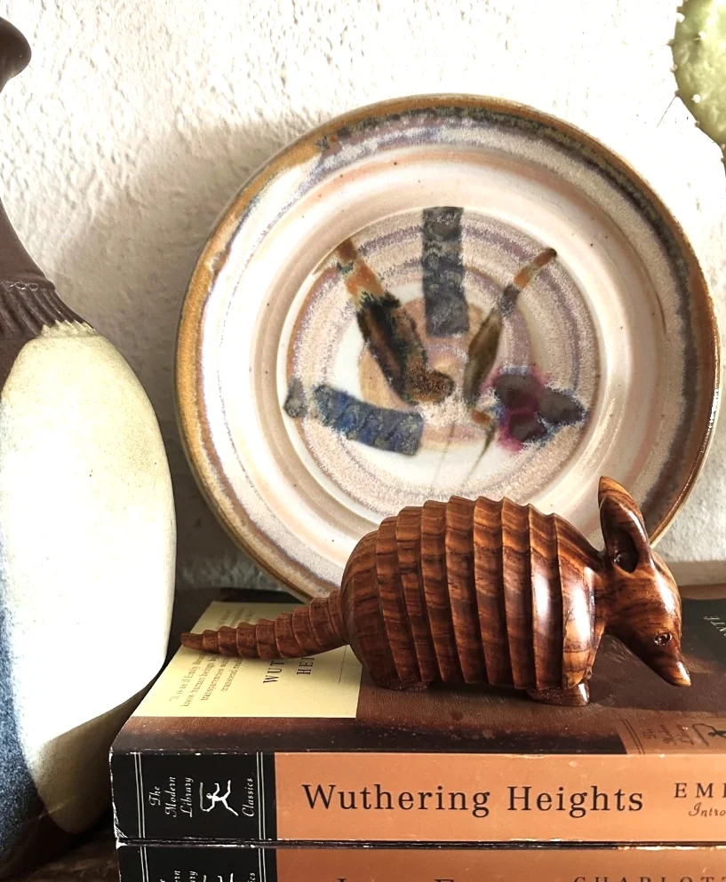 Rustic Ceramic Vase Set with Willow Branch Detail