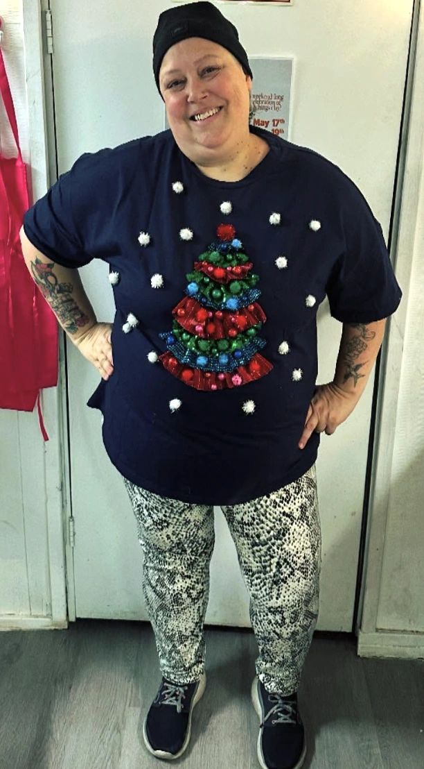 Reindeer Exploding Ornaments DIY Ugly Xmas Sweater T-Shirt